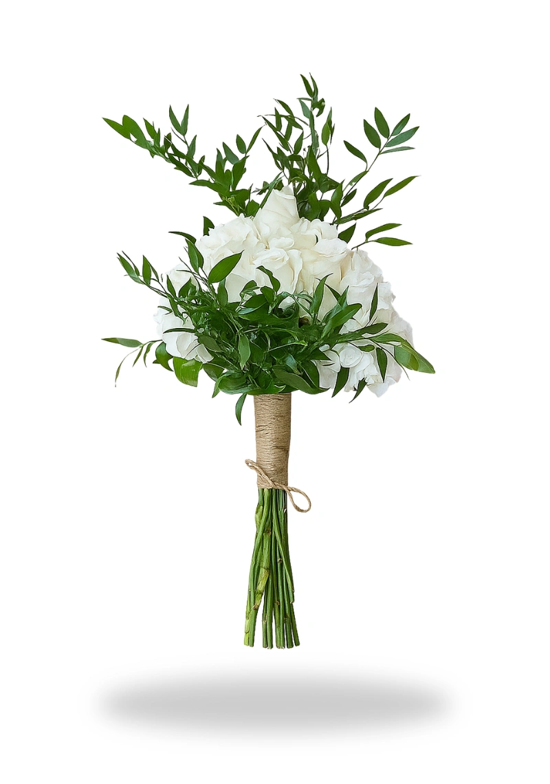 Classical White Hand Tied Bouquet